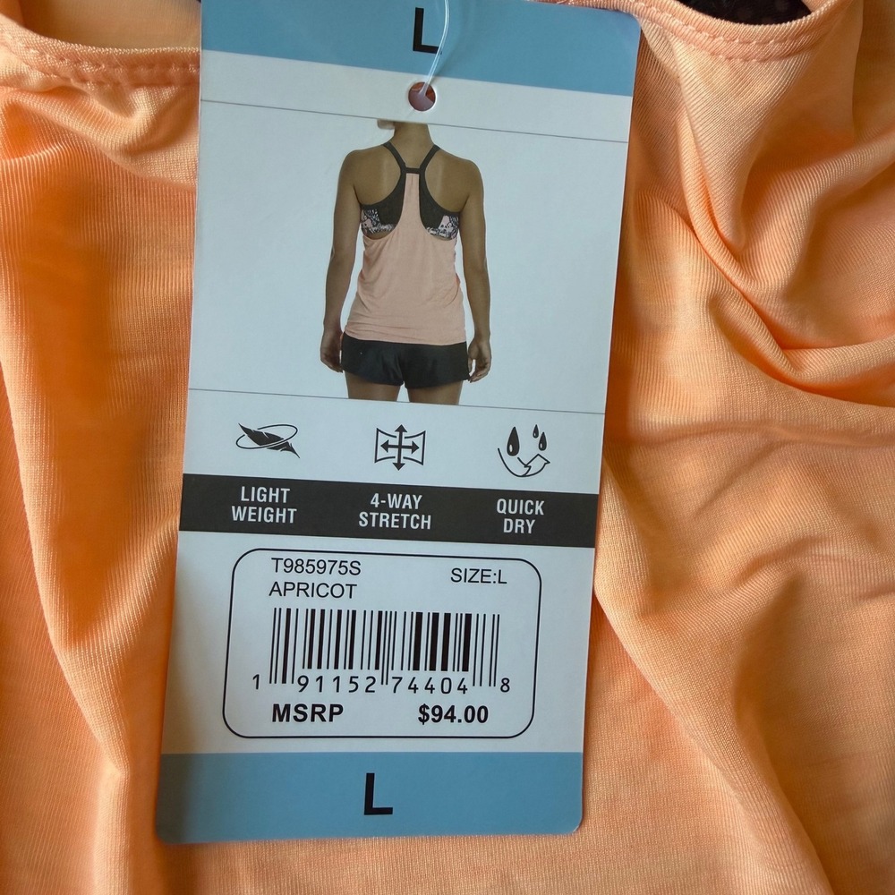 ZeroXposur Womens Tankini Swimsuit Set Apricot Orange Black Boy Shorts Large NWT - Picture 7 of 9